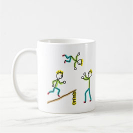 Caneca De Café Circus Stickmen Acrobats