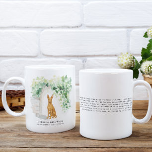 Caneca De Café Cirneco dell’Etna Aquarela de Cachorro e Citação