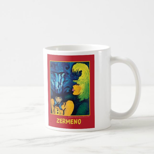 Caneca De Café "Cirque Mère e Enfant" por Zerme (Direita)