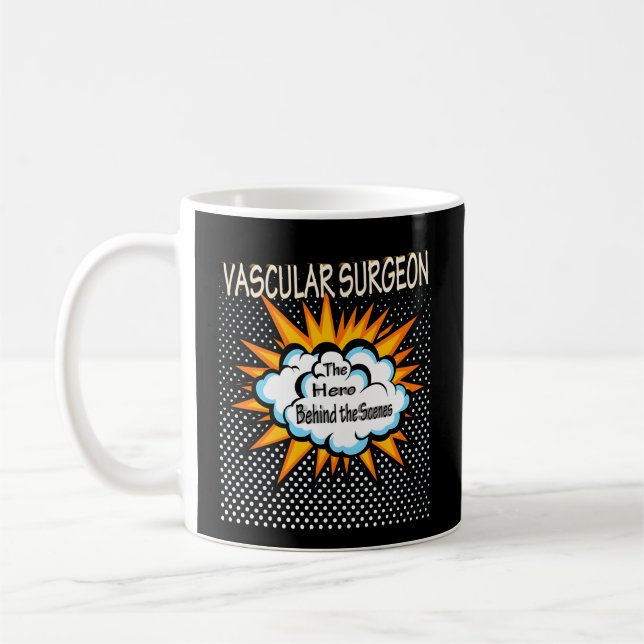 Caneca De Café Cirurgião Vascular Trabalho Herói (Esquerda)