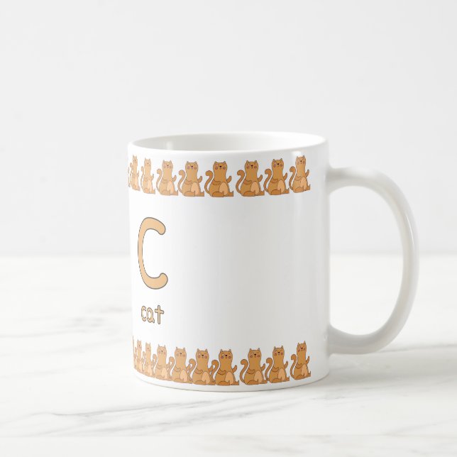 Caneca De Café CisforCat–FunAlphabetCupDesign (Direita)