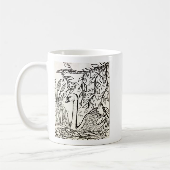 Caneca De Café Cisne da serenidade (Esquerda)