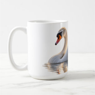 Caneca De Café Cisne Dourado na Água