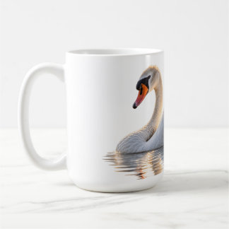 Caneca De Café Cisne Dourado na Água