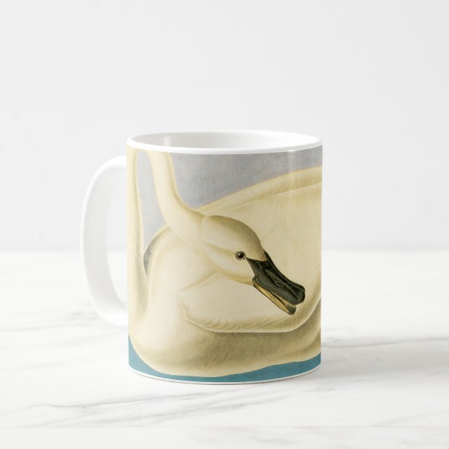 Caneca De Café Cisne Trombeteiro por John James Audubon, Ave Vint (Frente Esquerda)
