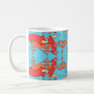 Caneca De Café Cisnes Corações