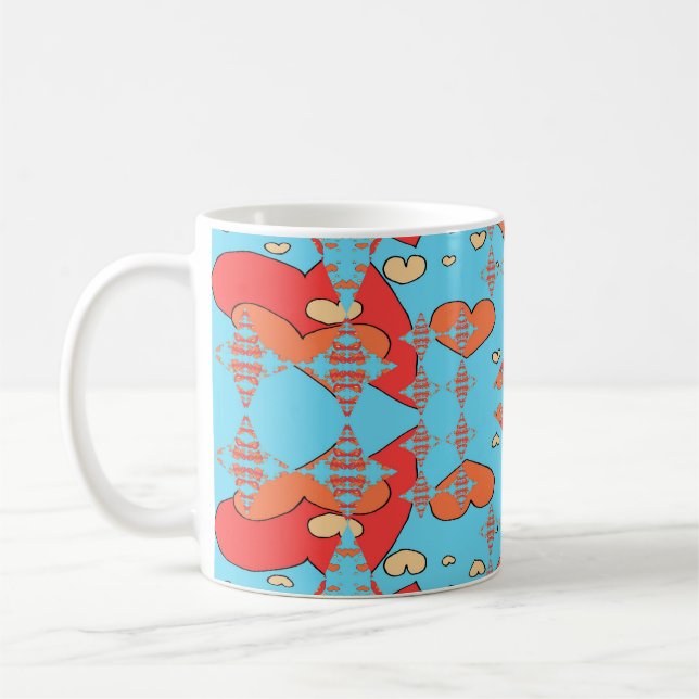 Caneca De Café Cisnes Corações (Esquerda)