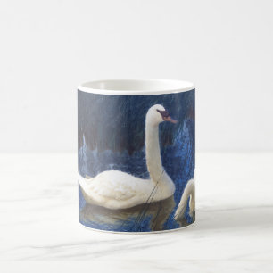 Caneca De Café Cisnes em Reeds, Bruno Liljefors
