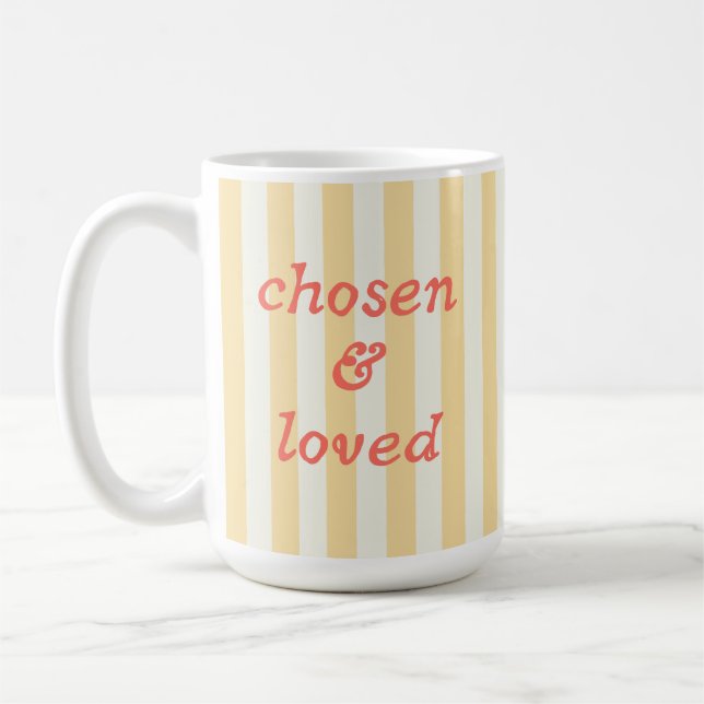 Caneca De Café Citação Bíblica Estética Cristã Letra Simples (Esquerda)