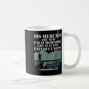 Caneca De Café Citação Bíblica Suas Misericórdias São Novas Todas