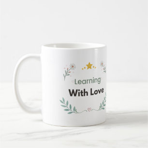 Caneca De Café Citação Botânica Aprender Com Amor