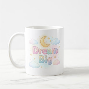 Caneca De Café Citação caprichosa em pastel suave sobre branco
