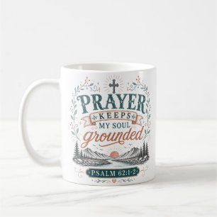 Caneca De Café Citação Cristã A Oração Mantém Minha Alma Firme