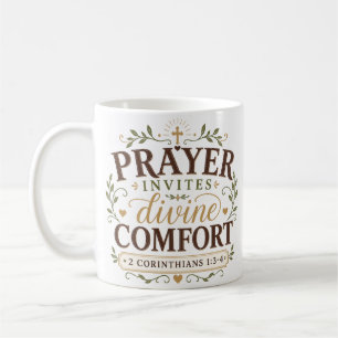 Caneca De Café Citação Cristã Convite de Oração para Conforto Div