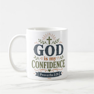 Caneca De Café Citação Cristã Deus é Minha Confiança