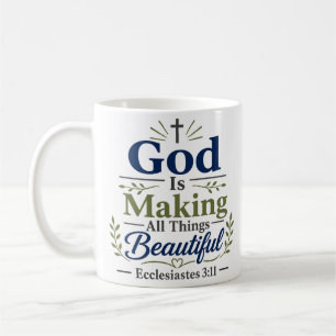 Caneca De Café Citação Cristã Deus Está Tornando Todas as Coisas