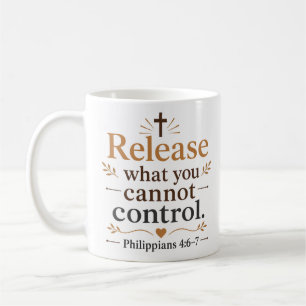 Caneca De Café Citação Cristã Liberte o que Você Não Pode Control