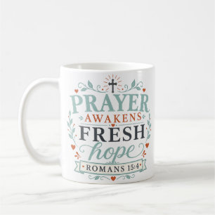 Caneca De Café Citação Cristã Oração Desperta Nova Esperança