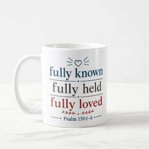 Caneca De Café Citação Cristã Totalmente Conhecido Totalmente Seg