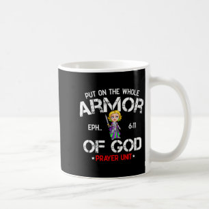 Caneca De Café Citação da Bíblia Armadura de Deus Efésios 611 Pás