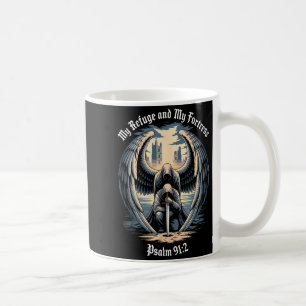 Caneca De Café Citação da Bíblia do Anjo da Guarda Gótico Cristão