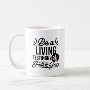 Caneca De Café Citação da Bíblia Testemunho Vivo Motivação Cristã
