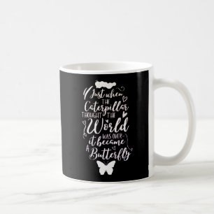 Caneca De Café Citação da Borboleta Motivacional Inspiracional