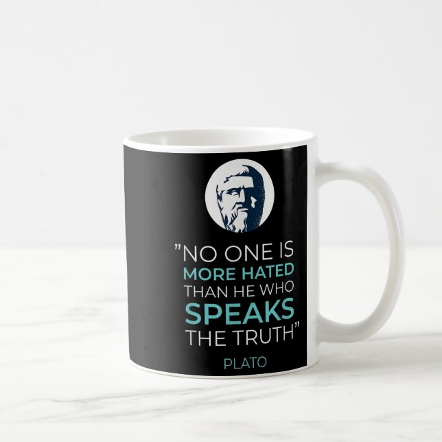 Caneca De Café Citação da Filosofia Grega de Platão (Direita)