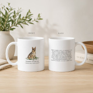 Caneca De Café Citação da Raça de Cachorro Sueco Vallhund em Aqua