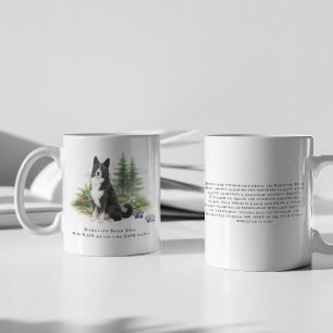 Caneca De Café Citação da Raça do Cão Urso da Carélia em Aquarela