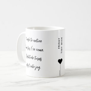 Caneca De Café Citação de Afirmação de Motivação de Sexta-feira