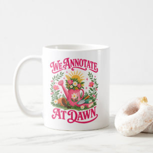 Caneca De Café Citação de Amante de Livros "Nós Anotamos ao Amanh