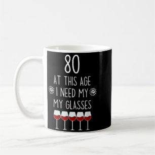 Caneca De Café Citação de Amante de Vinho de 80 Anos de Idade Pre