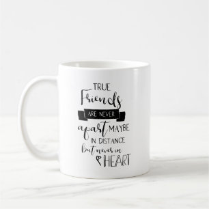 Caneca De Café Citação de amizade de amigos verdadeiros tipografi