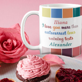 Caneca De Café Citação de Amor de Autocorreção Engraçada - Dia do