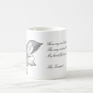 Caneca De Café Citação de Aniversário de Casamento  Flor Vinta