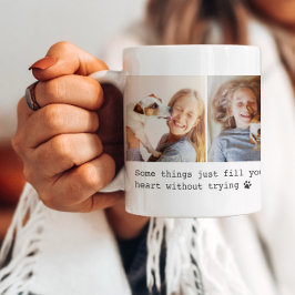 Caneca De Café Citação de Cachorro de Estimação Fofo 4 Colagem de
