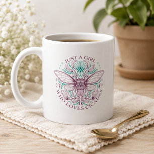 Caneca De Café Citação de Cigarra Apenas uma Garota que Ama Cigar