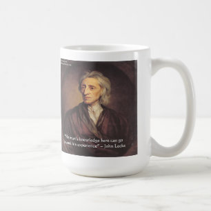 Caneca De Café Citação de Conhecimento/Experiência de John Locke