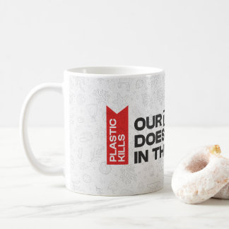 Caneca De Café Citação de Consciência da Poluição Plástica do Oce