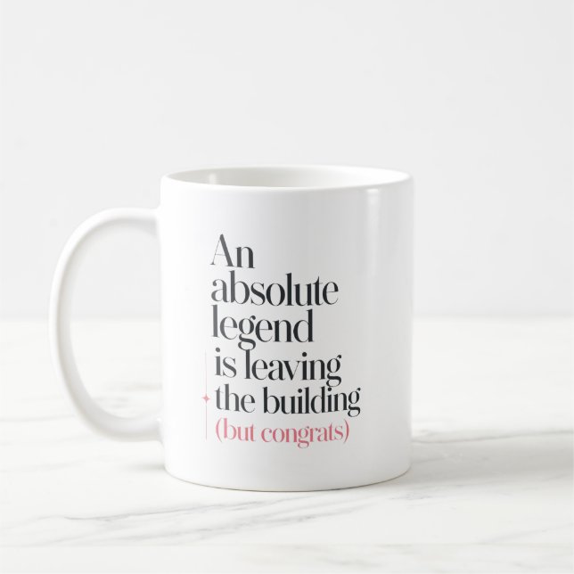 Caneca De Café Citação de Despedida de Colega de Trabalho Lendári (Esquerda)