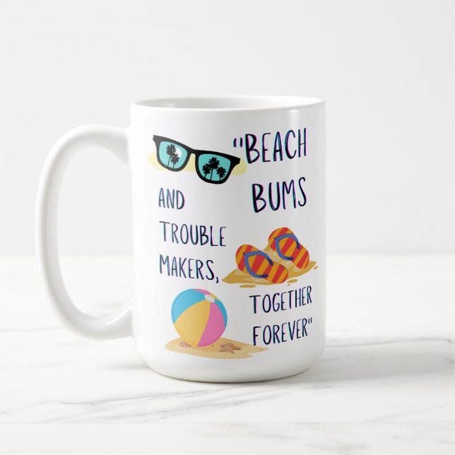 Caneca De Café citação de dia de praia (Esquerda)