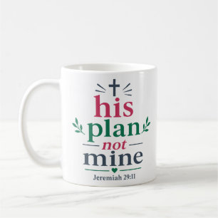 Caneca De Café Citação de Encorajamento das Escrituras Seu Plano