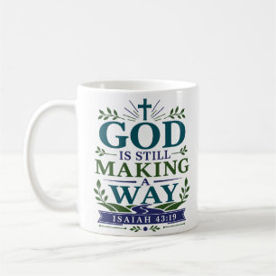 Caneca De Café Citação de Encorajamento Deus Ainda Está Fazendo U