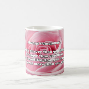 Caneca De Café Citação de Encorajamento Positivo da Bravery Empat