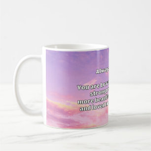 Caneca De Café Citação de Encorajamento Positivo da Bravery Empat
