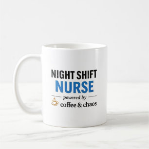 Caneca De Café Citação de Enfermeira do Turno da Noite Café Caos