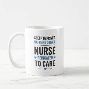 Caneca De Café Citação de Enfermeira Privada de Sono e Impulsiona