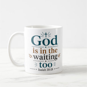 Caneca De Café Citação de Esperança Cristã Deus Está Na Espera Ta