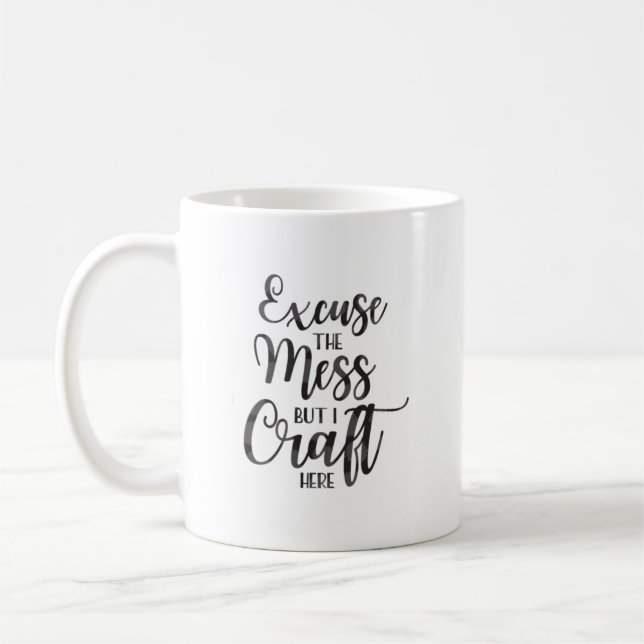 Caneca De Café Citação de Estilo Preto (Esquerda)